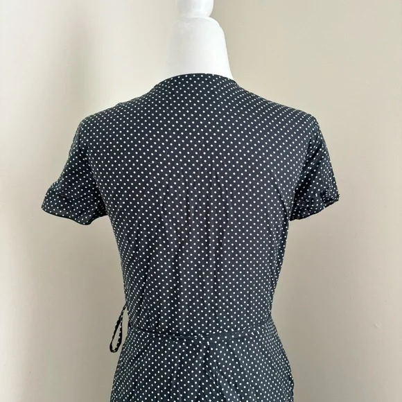 Jenni Kayne Black and White Polka Dot Midi Dress - Picture 6 of 7